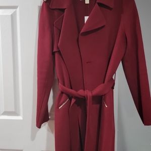Coat michael kors dark red size 6